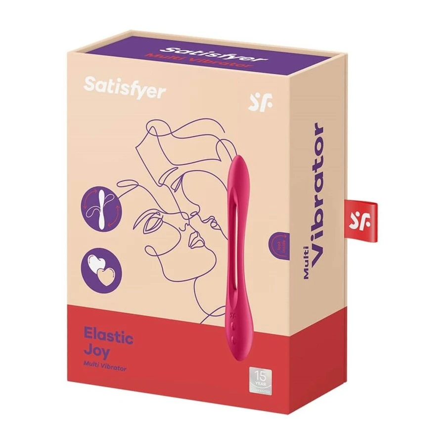 SATISFYER - MULTI VIBRADOR ELASTIC JOY VERMELHO